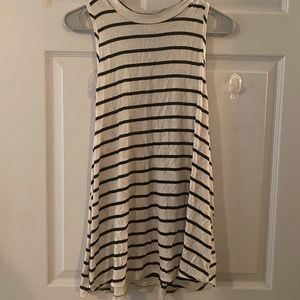 White & Black Striped Tank Top